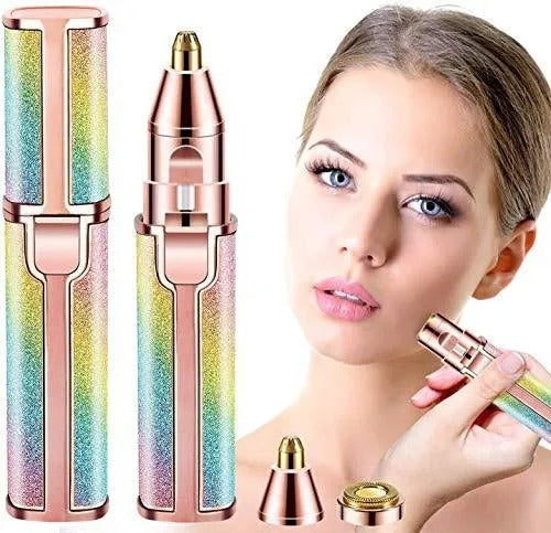 Rechargeable Women Hair Remover 2-in-1 – Painless Facial & Eyebrow Hair Removal for Upper Lips & Moustache