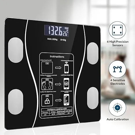 Smart Digital Body Fat Scale | Bluetooth BMI & Body Composition Analyzer for Accurate Health Tracking
