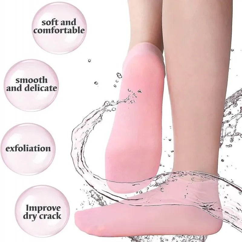 Silicone Moisturizing Gel Heel Socks for Cracked Heels