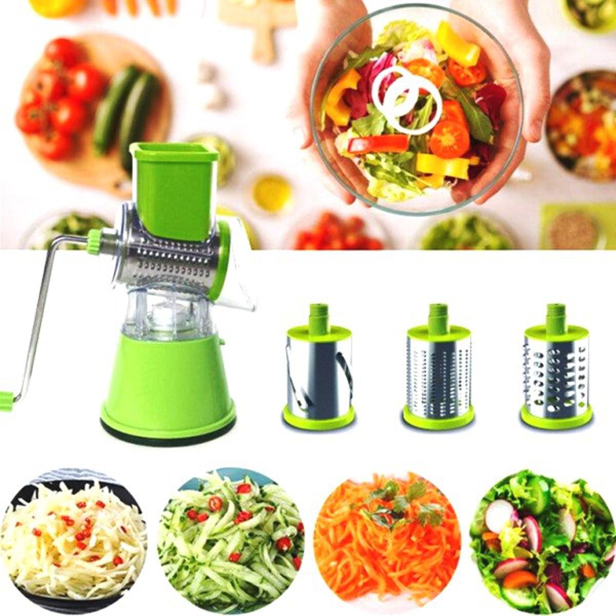 3 in 1 Manual Drum Vegetable Cutter
