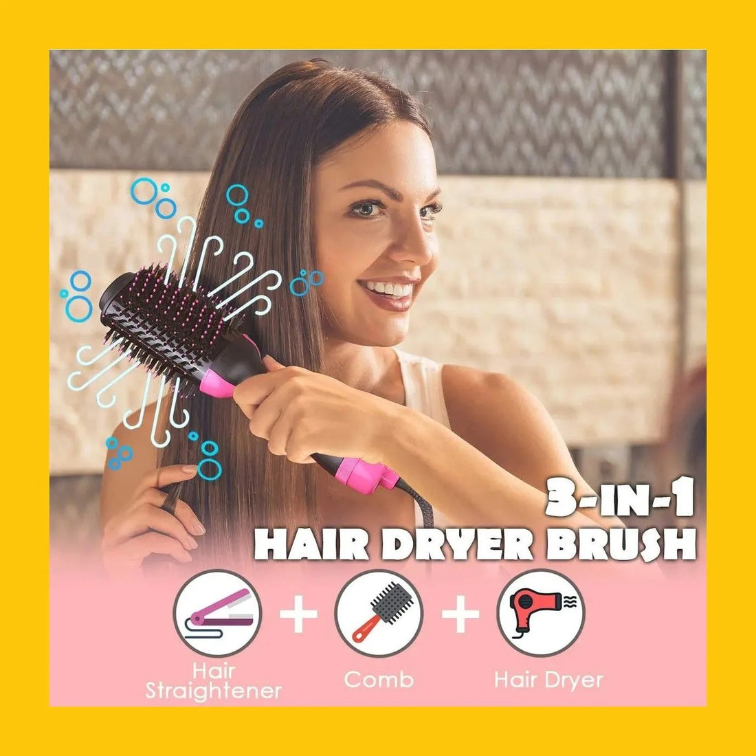 One Step 3-in-1 Hair Dryer Straightener Curler & Volumizer for Women  Hot Air Hair Styling Brush