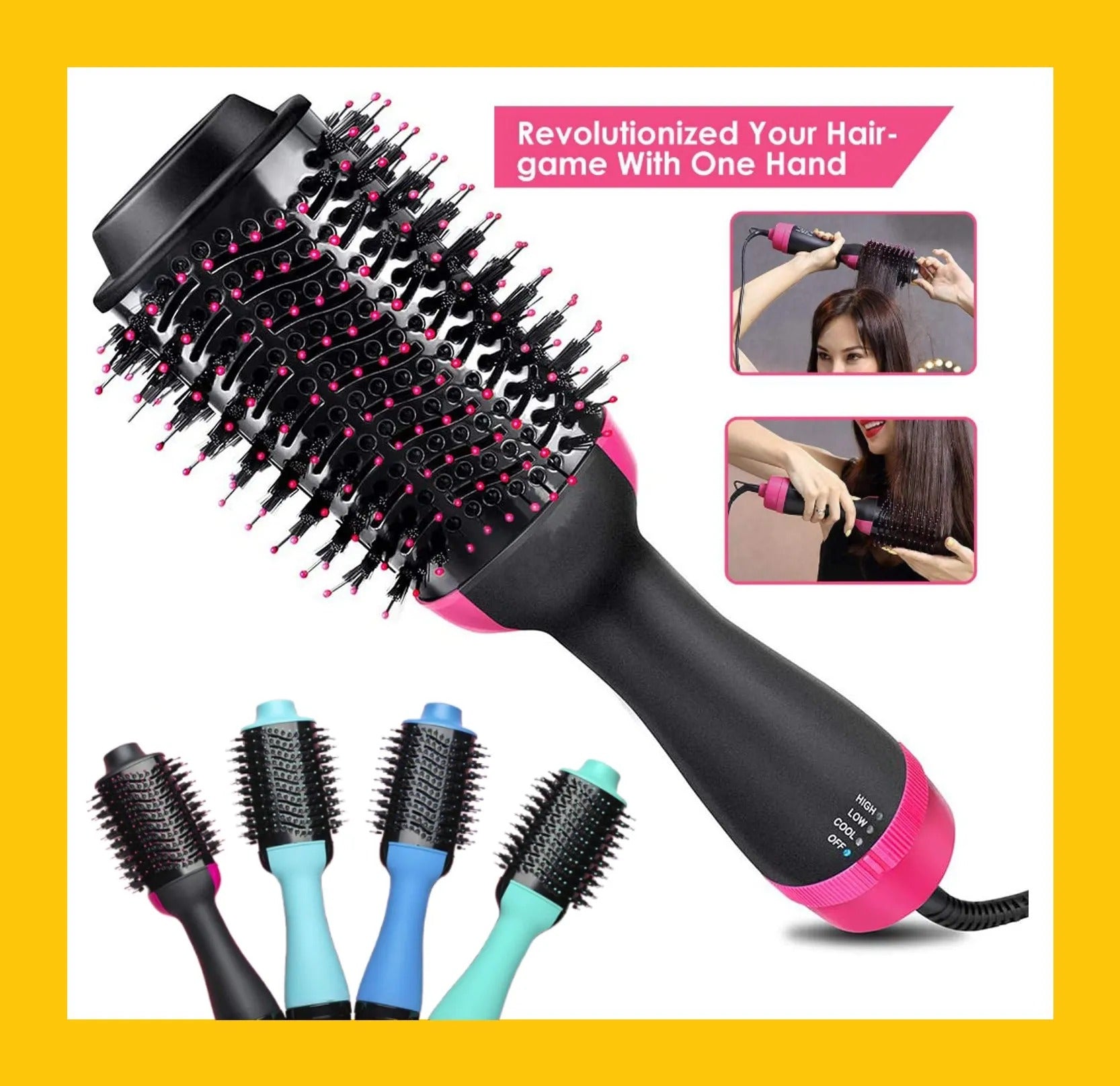One Step 3-in-1 Hair Dryer Straightener Curler & Volumizer for Women  Hot Air Hair Styling Brush