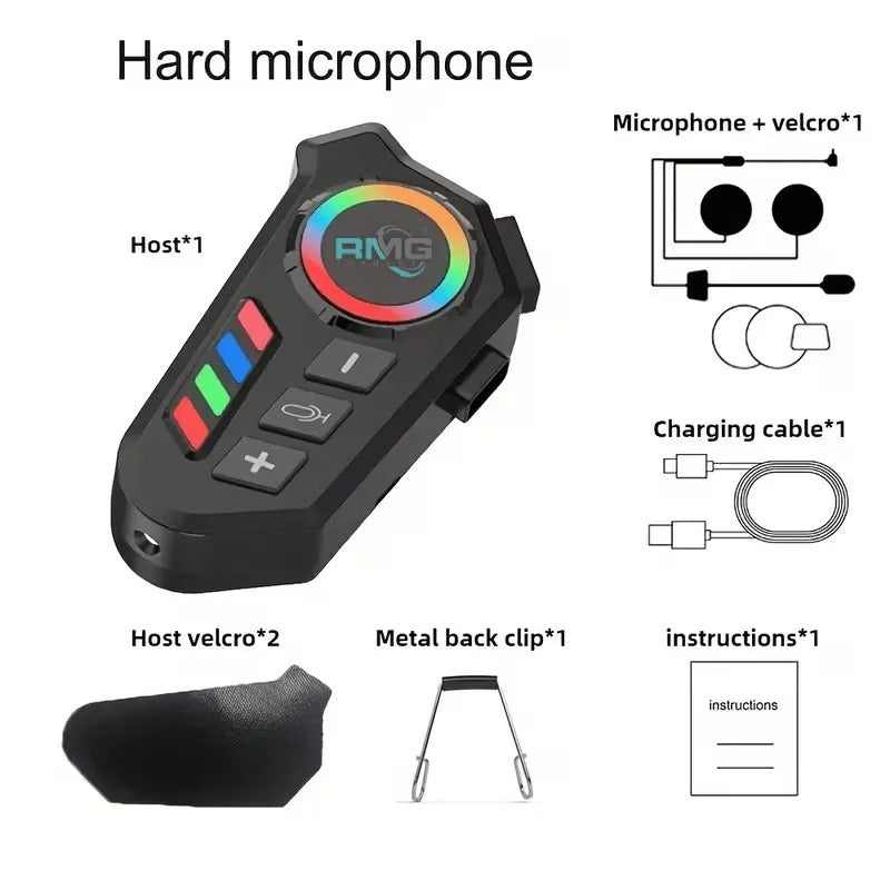 Motorcycle Helmet Bluetooth Speakers  HiFi Sound, Long Battery Life, IPX8 Waterproof