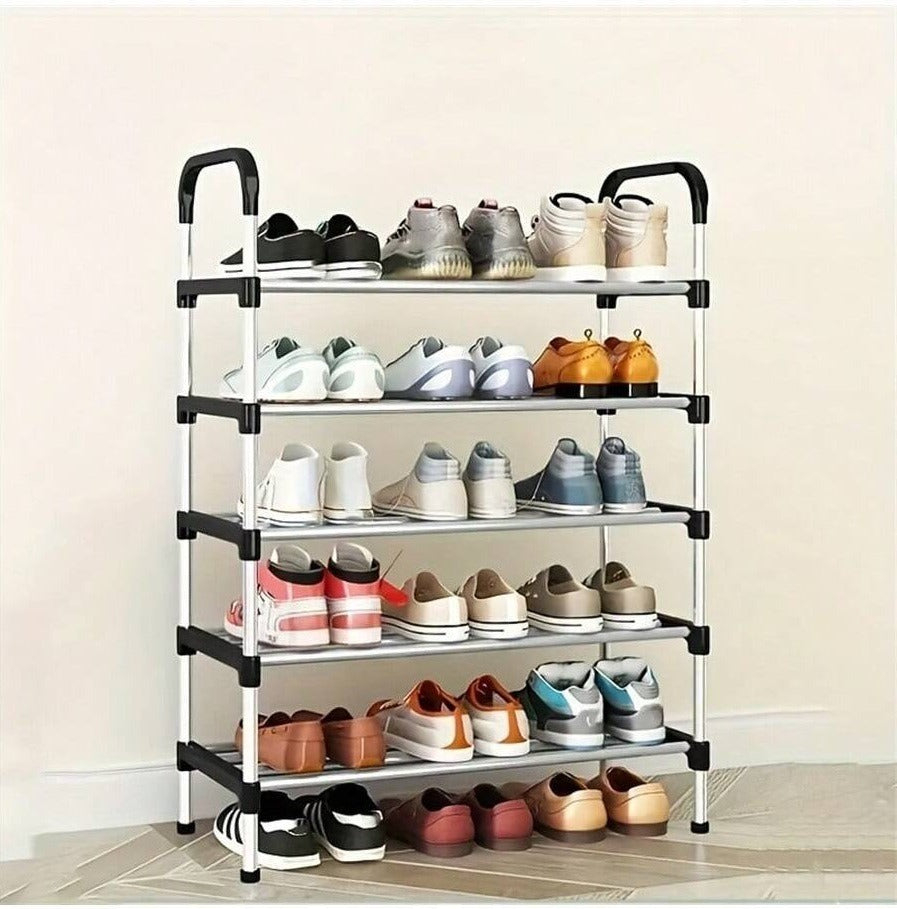 Stainless Steel Shoe Rack 5-Tier Heavy-Duty – Durable Shoe Stand & Storage Organizer for Home & Office