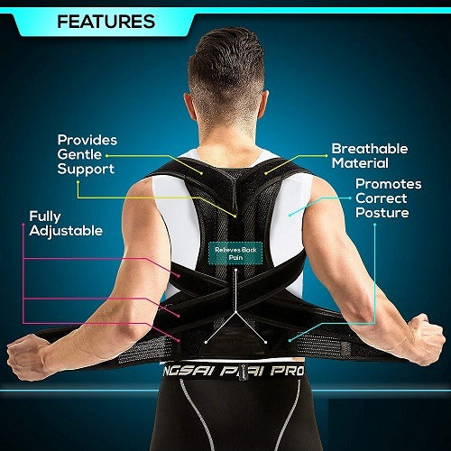 Posture Corrector Belt & Back Support – Back Pain Relief Shoulder & Spine Support Belt for Men & Women