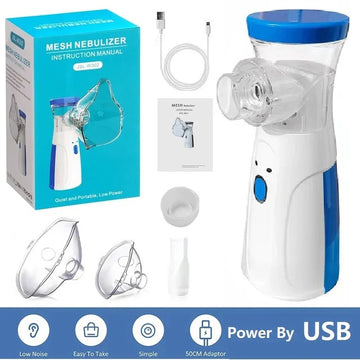 Mesh Portable Nebulizer Machine with Mask for Kids & Adults