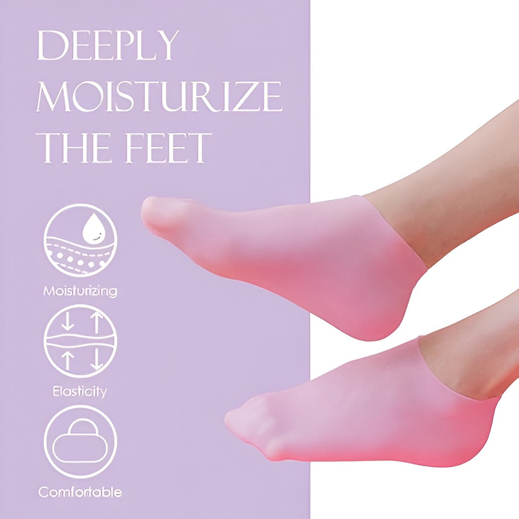 Silicone Moisturizing Gel Heel Socks for Cracked Heels