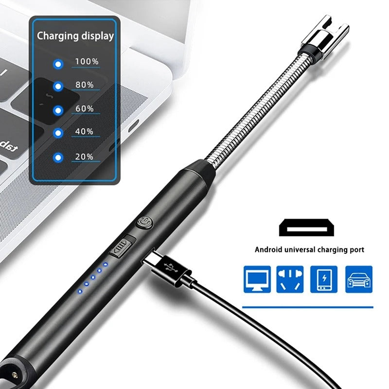 Rechargeable Electric USB Lighter with Long Neck & LED Indicator