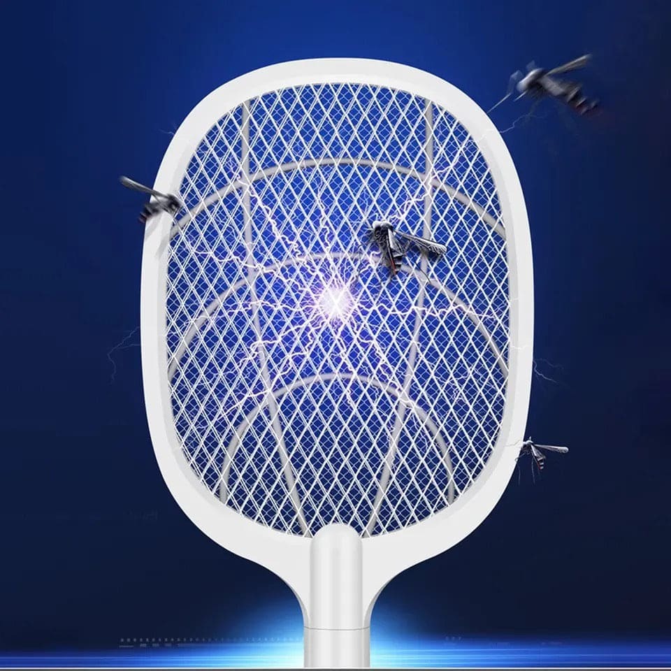 2 in 1 Electric Mosquito Racket with Rechargeable Battery
