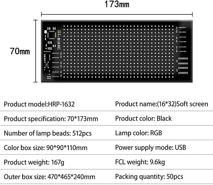 Custom Animation RGB LED Matrix Pixel Panel 5V | App & Remote Control