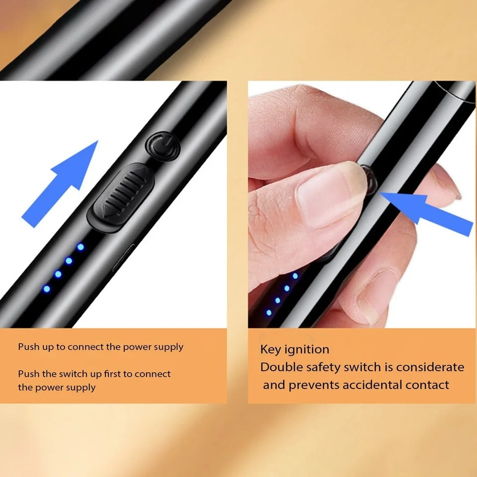 Rechargeable Electric USB Lighter with Long Neck & LED Indicator