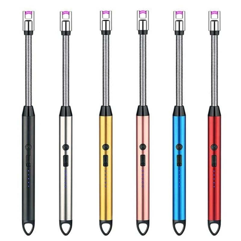 Rechargeable Electric USB Lighter with Long Neck & LED Indicator